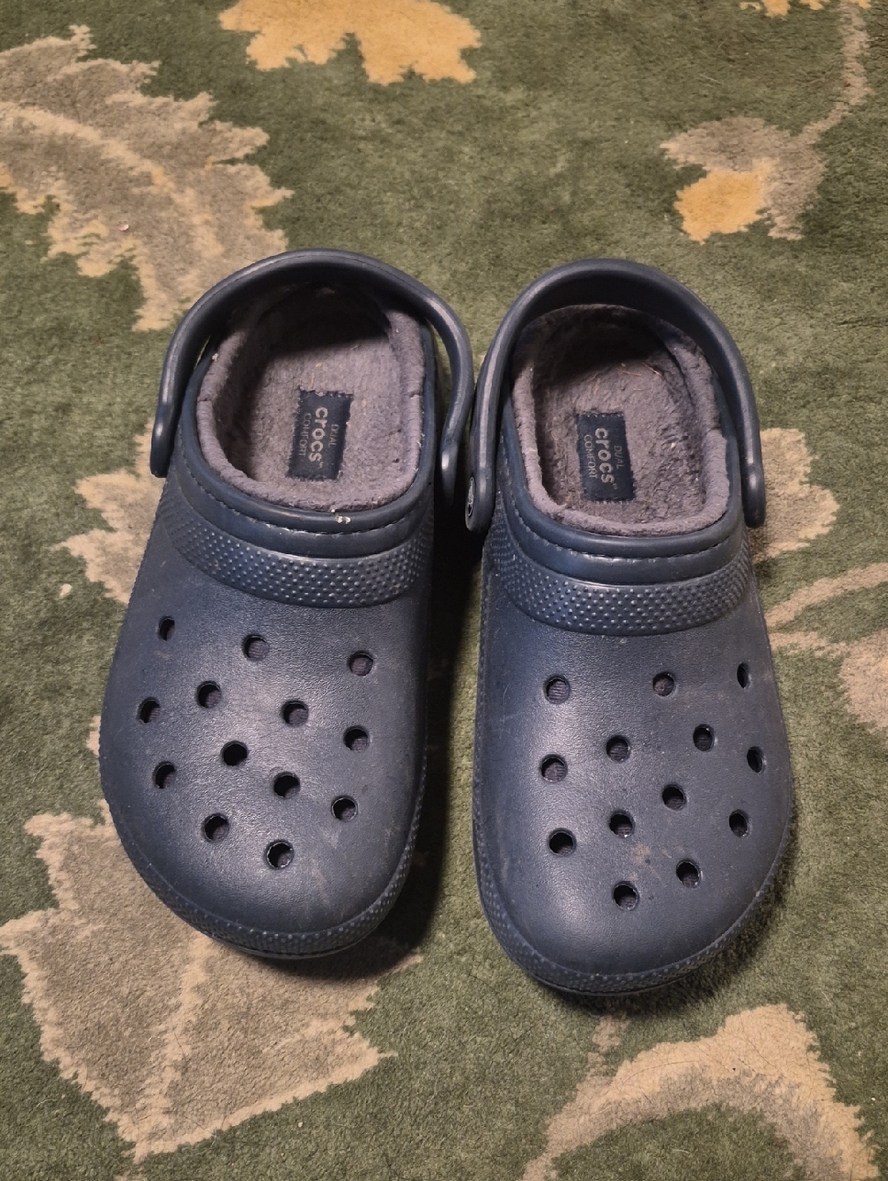 CROCS Kids Navy Blue Classic Lined Clog